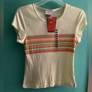 Vintage NWT Y2K Nike Crop Top Workout Tee Size Small